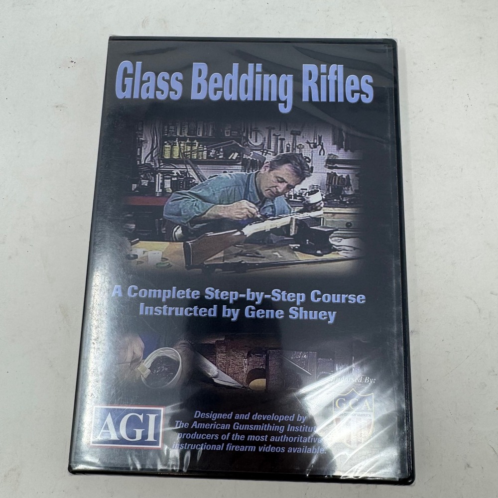 AGI Glass Bedding Rifles DVD Gene‎ Shuey Gunsmithing Course #4014 New Sealed